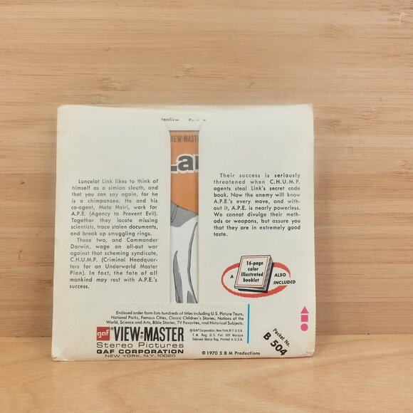 Vintage View-Master Reels – Lancelot Link Secret Chimp / 2 Reels / Packet B504 - Picture 5 of 6